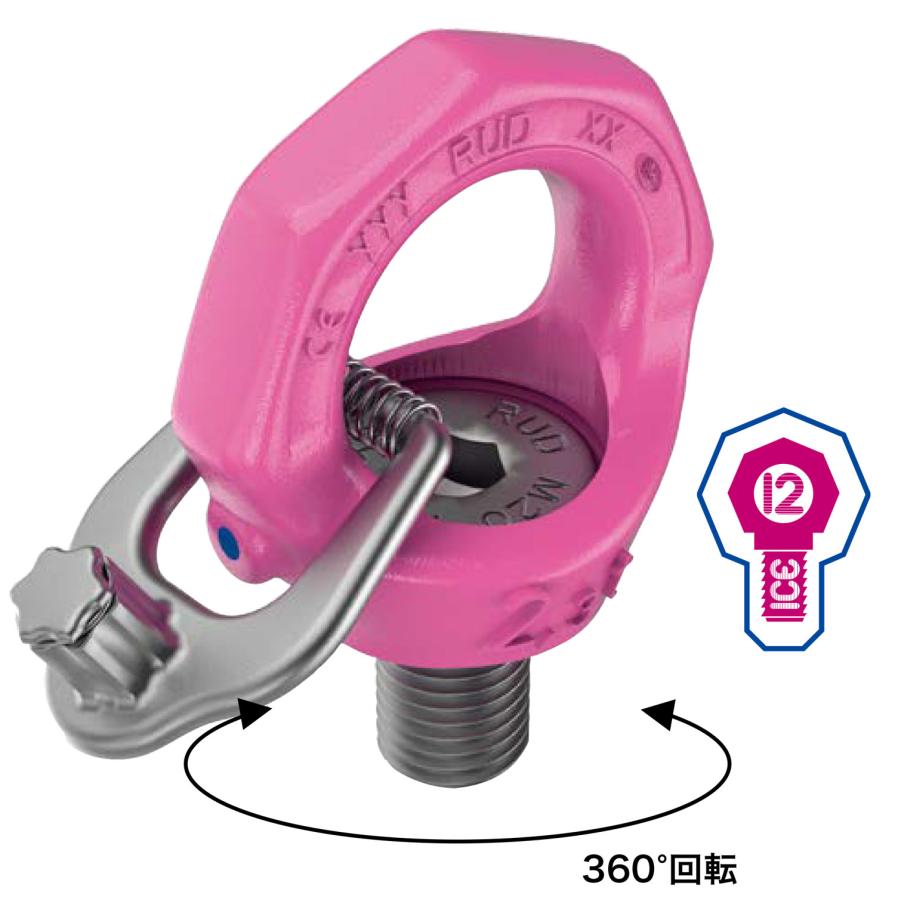 回転アイボルト スターポイント （インチユニファイUNC） 回転アイボルト スターポイント 細目ボルトタイプ | RUD