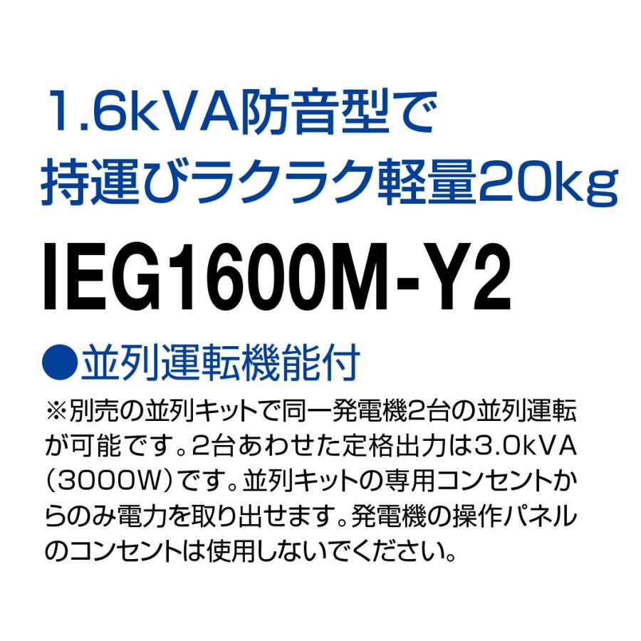 動作確認済YANMAR ヤンマー インバーター発電機 G1600iS (Y2) ヤンマー G1600iS2 ガソリン発電機(インバータータイプ) ウエダ金物