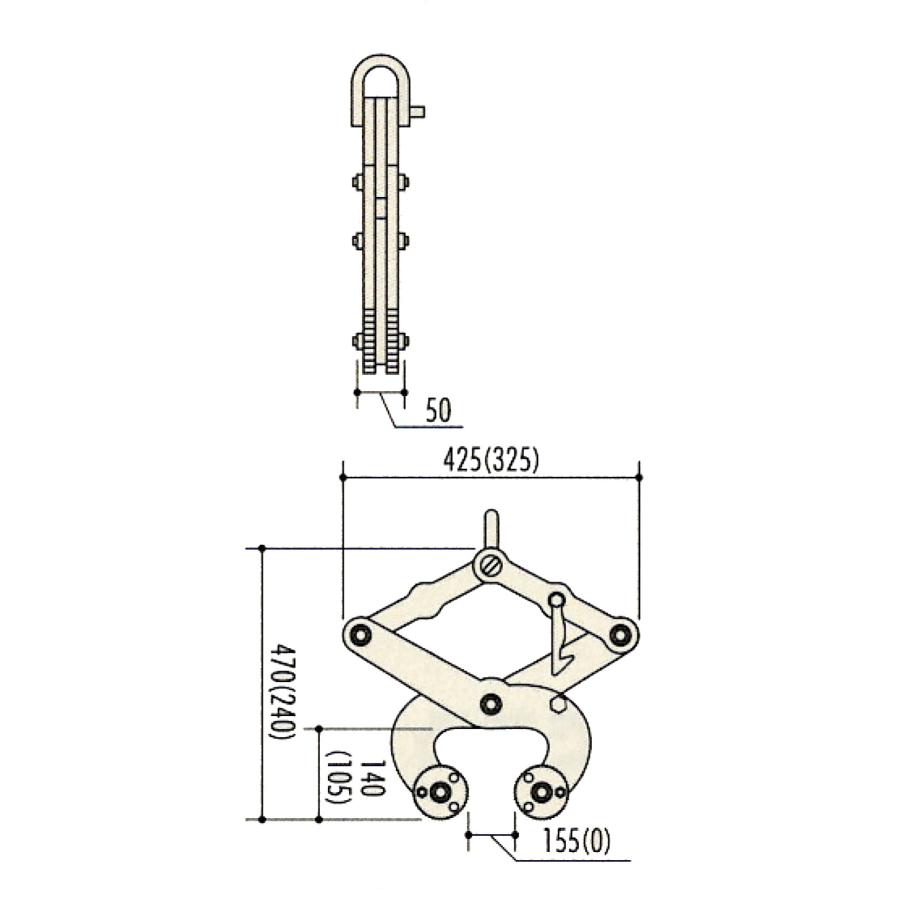 コンクリート吊クランプ マシンバイスD-700 定格容量700kg 1セット(2台) 吊り具 サンキョウトレーディング｜shimizu-kanamono｜02