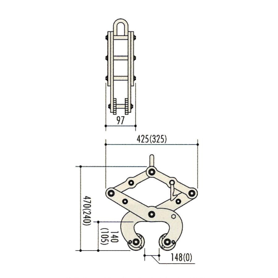 コンクリート吊クランプ マシンバイスNW-1300 定格容量1300kg 1 コンクリート吊クランプ マシンバイスNW-1300 定格容量1300kg 1