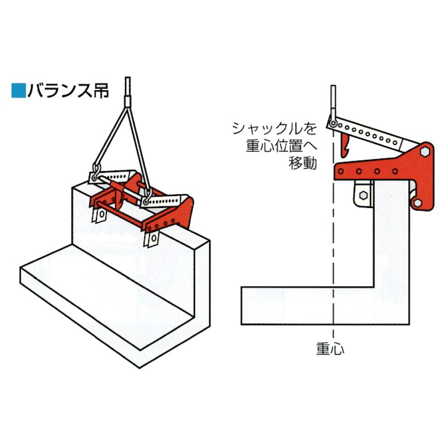 コンクリート吊クランプ マルチバイスT-1000 定格容量1000kg コンクリート吊クランプ マルチバイスT-1000 定格容量1000kg