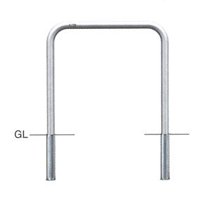 サンポール 車止め アーチ ステンレス製 AA-42S7-650 (差込式) : 清水