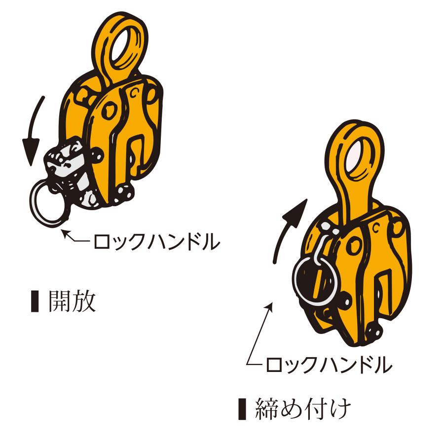 SUPER TOOL スーパーツール 立吊クランプ(ロックハンドル式) SVC1H 1