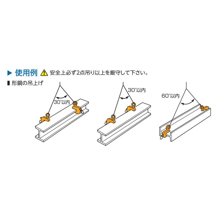 SUPER TOOL スーパーツール 横吊クランプ(ロックハンドル式) HLC1H 1