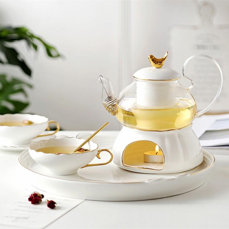 ガラスティーセット ティーポット Lh1331 おしゃれ ガラスカップ ギフト ストレーナー ドラゴンスケール フィルター 冷茶 温茶 耐熱 無料発送 ガラスカップ