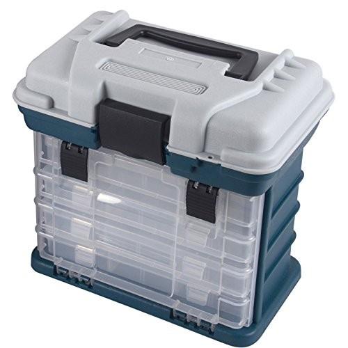 最安値挑戦 タックルボックス フィッシング 釣り具 収納 4段 整理トレイ 仕切り板付属 工具 文具 ねじ 釘 分類 整理 メタルジグ ジギング エギン 激安の Www Aqtsolutions Com