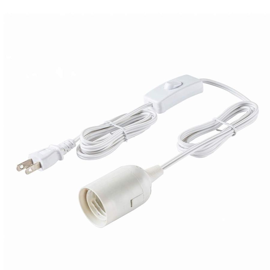 2個セット 電球ソケット E26 コード付き ソケット コンセント スイッチ付 1 8m ホワイト 工事不要 おしゃれ 清水ネットショップ 通販 Yahoo ショッピング