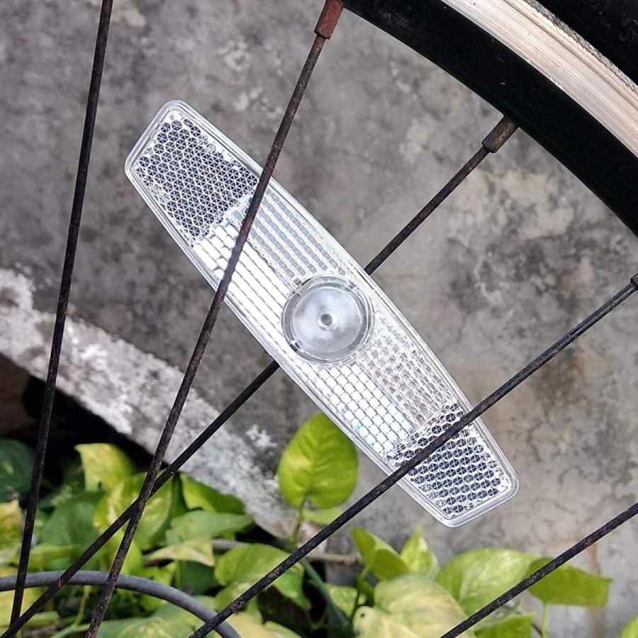 bsk jis規格 自転車汎用 ホワイト 安全警告 ホイールリフレクター