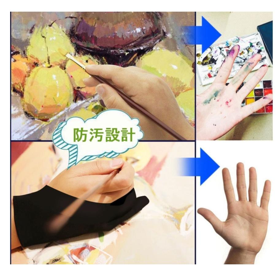 Dreampass 2本指グローブ 絵描き 手袋 ペンタブレット 右利き 左利き 両用 1枚or2枚 選択 グラフィックモニター イラストレ Fakfakkab Go Id