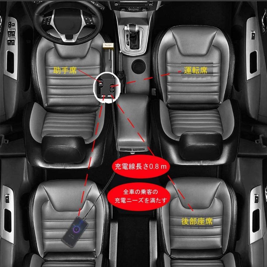 福袋特集 21 運転席と助手席汎用 落下防止 多機能ギャップ収納 シガーソケット付き Usb充電口2つ 3本の伸び縮み充電線 Apple Android Type C すき間ポケット 隙間ポケット 運転席と助手席の間サイド収納ボックス 車用収納ポケット 最新版 Raksonic スマホ充電