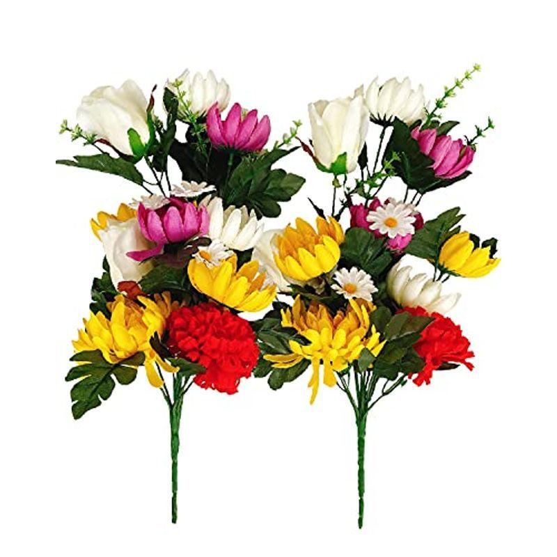 造花 お供え お墓用 仏壇用 お墓 仏壇 仏花 墓花 2束組 花工房やすらぎ Qioszhfauu Laoofficialgazette Gov La