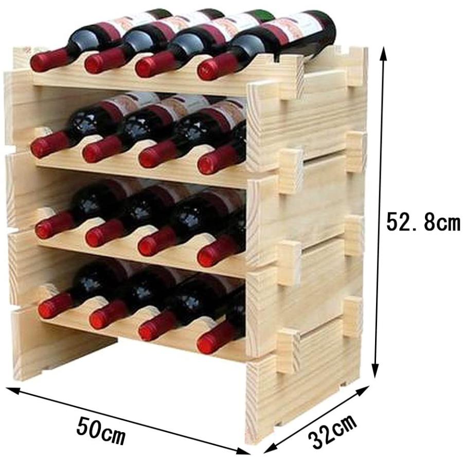Anberotta 木製 ワインラック 積み重ね式 ホルダー ワイン シャンパン 