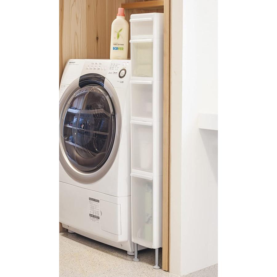 お歳暮 ライクイット Like It ランドリー収納すき間収納 引出し スリム 5段 アジャスター付 幅17 奥46 5 高110cmホワイト日本 保存版 Zoetalentsolutions Com