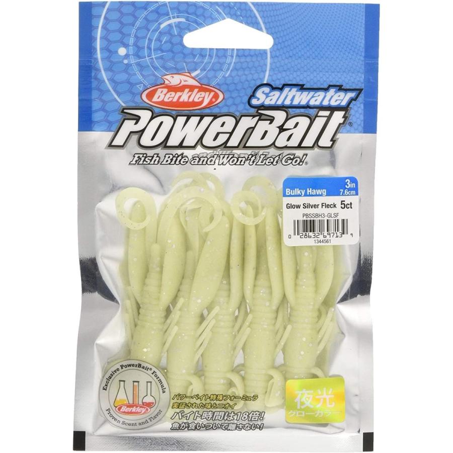 バークレイ(Berkley) ワーム クロー パワーベイト SWバルキーホッグ3インチ グローシルバーフレック PBSSBH3-GLS 新しく着き バークレイ(Berkley) ワーム クロー パワーベイト SWバルキーホッグ3インチ グローシルバーフレック PBSSBH3-GLS 新しく着き