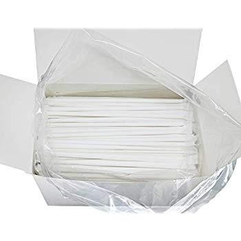 最先端 紙ストロー ストレート ホワイト（白） 個包装 6ミリ x 210ミリ 1ケース500本入 その他使い捨て食器