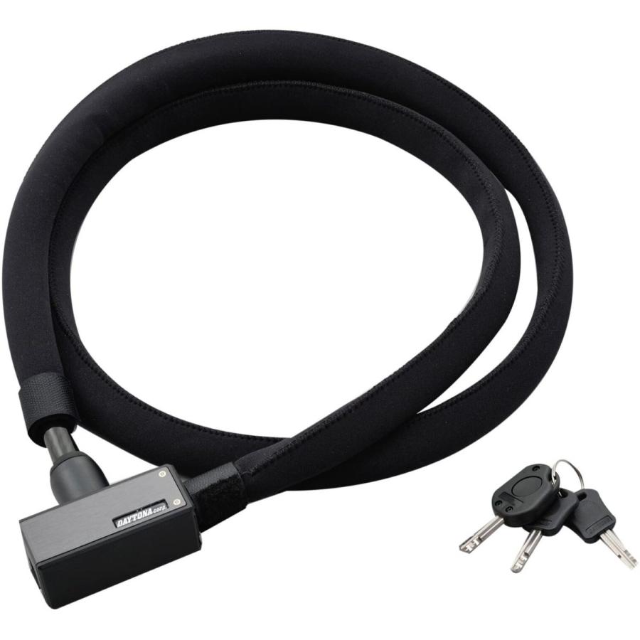 デイトナ バイク用 盗難抑止ロック ストロンガーワイヤーロック キーロックタイプ ブラック 1800mm 97667|shimizuwebshop103|02
