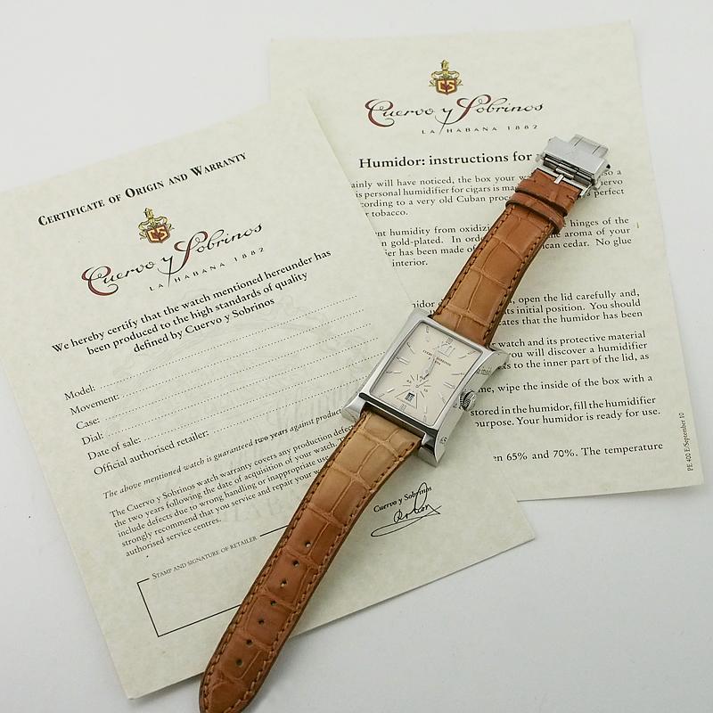 《清水屋》 クエルボ・イ・ソブリノス CUERVO Y SOBRINOS A2415 エスプレンディドス 自動巻 保証書付の画像