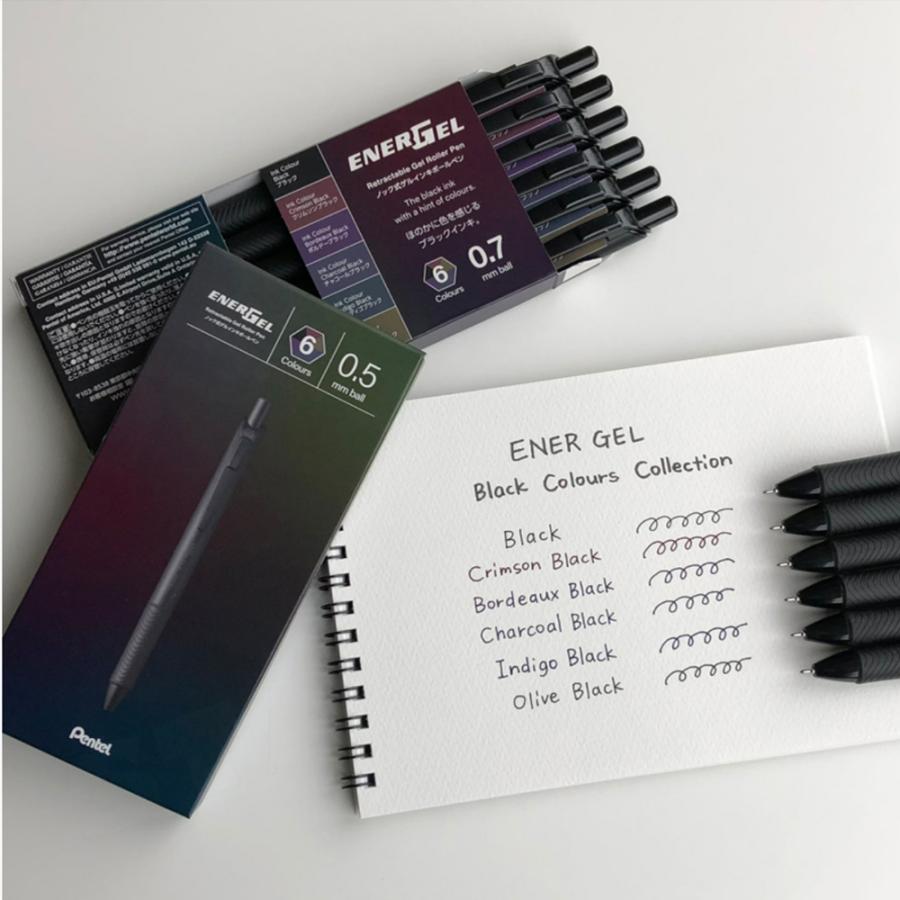 TSUTAYA限定　Pentel EnerGel ボールペン 6本セット 6色セット ぺんてる エナージェル ゲルインキボールペン 発売20周年