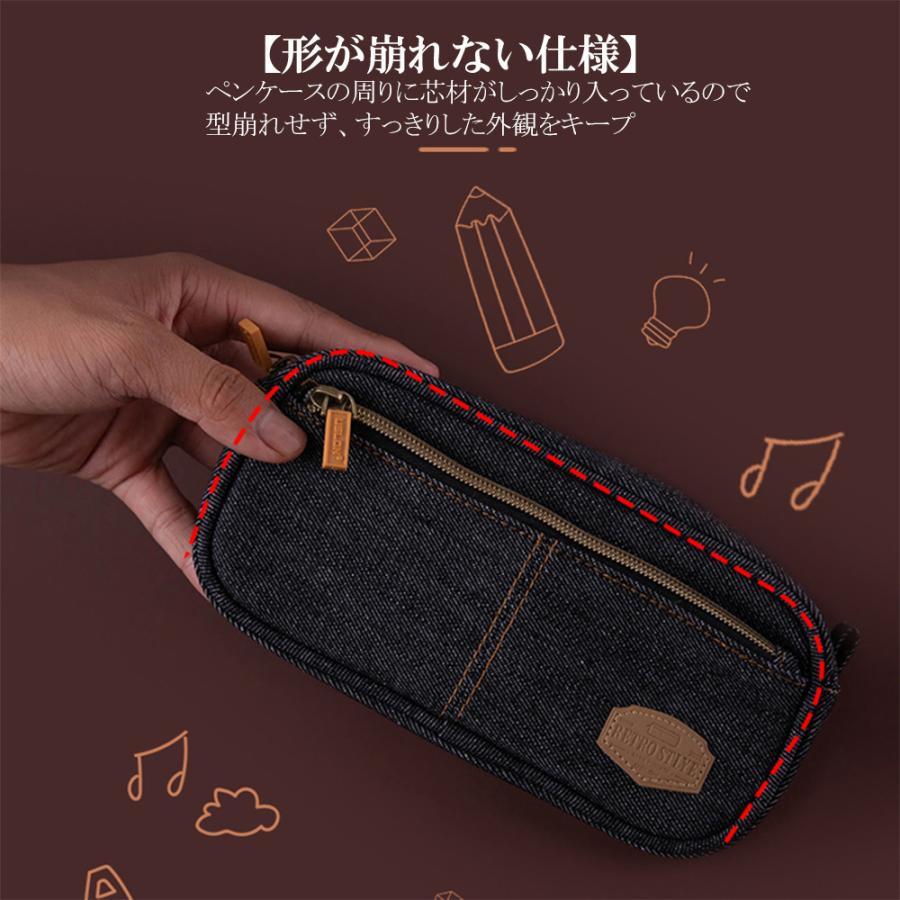 ハンドメイド　ブラックデニム　ポーチ!?　ペンケース!?　蛍光ペンサイズ ハンドメイド ブラックデニム ポーチ!? ペンケース!? 蛍光ペンサイズ