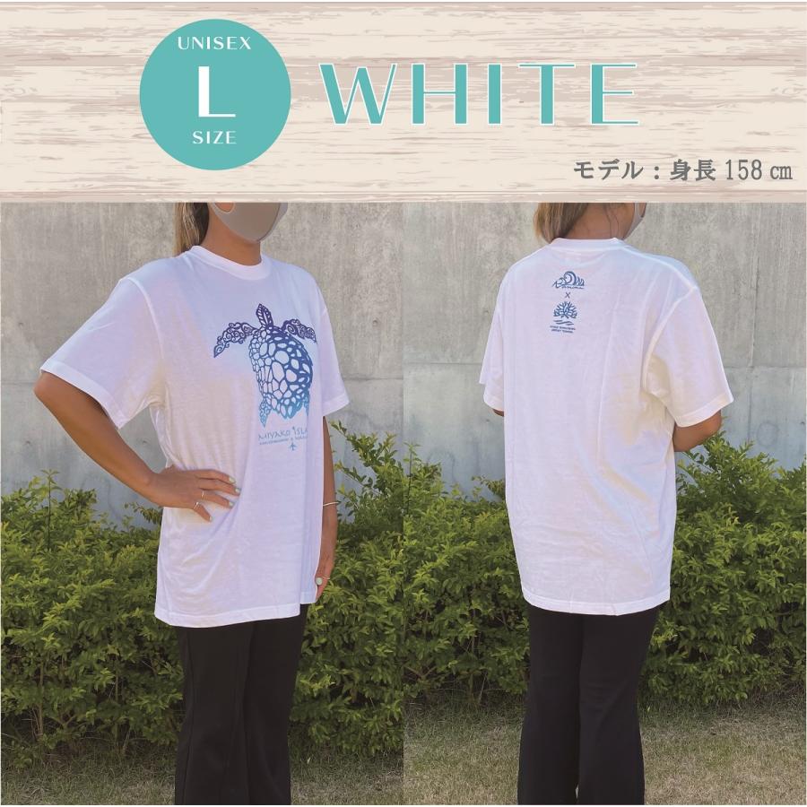 宮古島 海亀グラデーションTシャツ 白・黒 S、M、L、XL ユニセックス