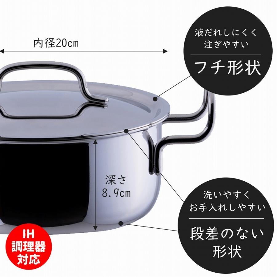 ジオ・プロダクト 両手鍋 20cm 7層構造 ステンレス アルミ 無水調理