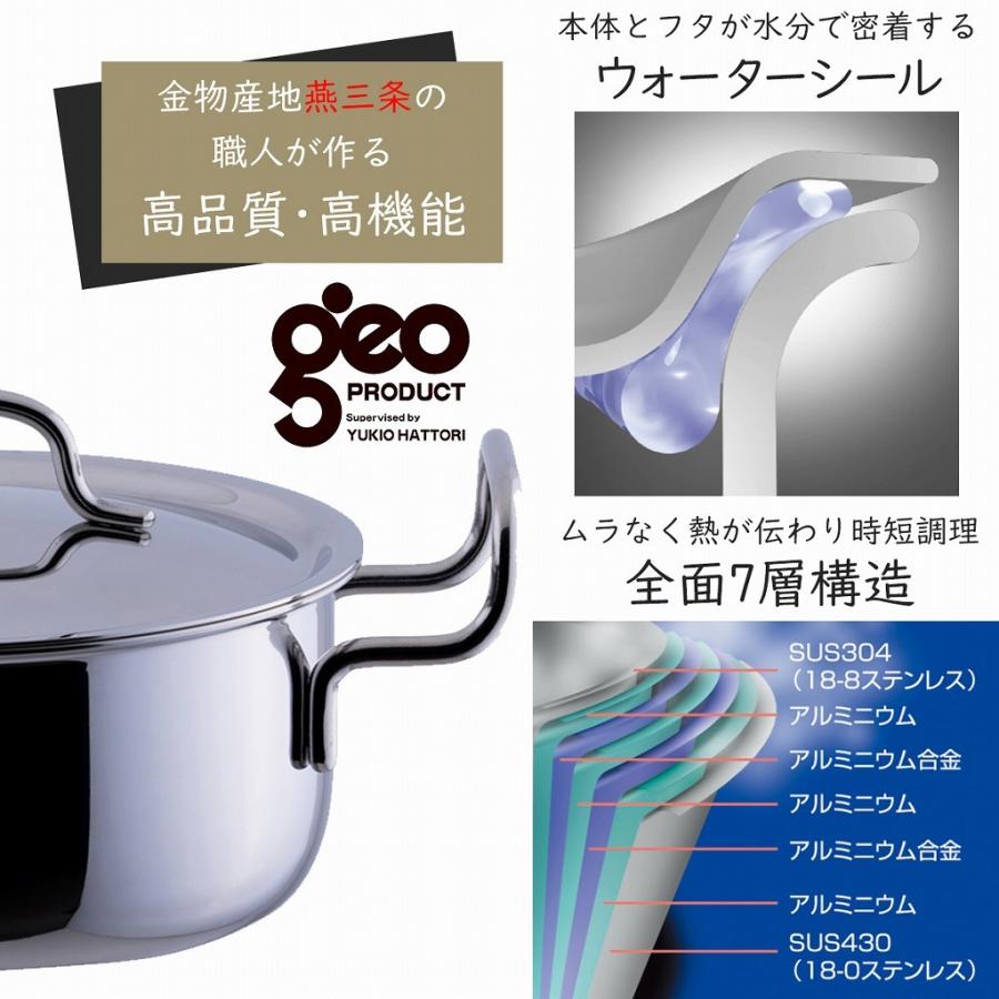 ジオ・プロダクト 両手鍋 20cm 7層構造 ステンレス アルミ 無水調理
