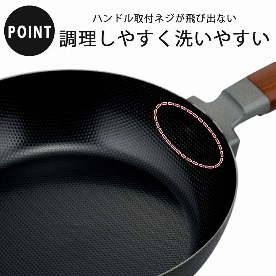 下村企販 両面 エンボス加工 鉄製 フライパン 22cm 日本製 IH