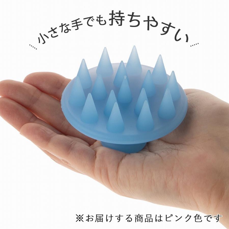 下村企販 シリコン シャンプー ブラシ ピンク 日本製 ヘッドスパ 毛穴