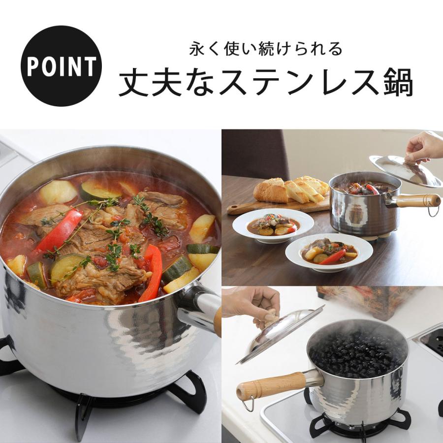 プロモデル 深型 片手鍋 18cm 日本製 IH対応 2.9L 煮込み料理 大容量