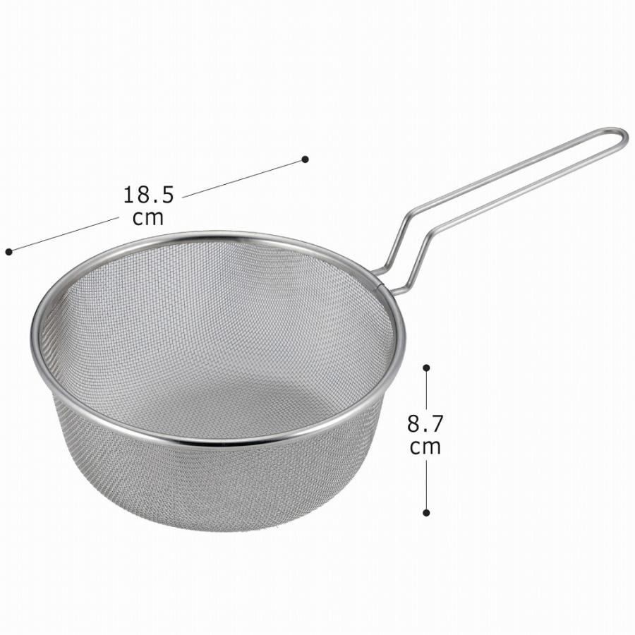 下村企販 ゆであげザル 20cm 便利でごザル 日本製 ステンレス製 麺