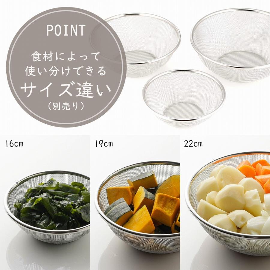 下村企販 TSUBAME 丸型ザル 22cm 日本製 ステンレス 使い分け