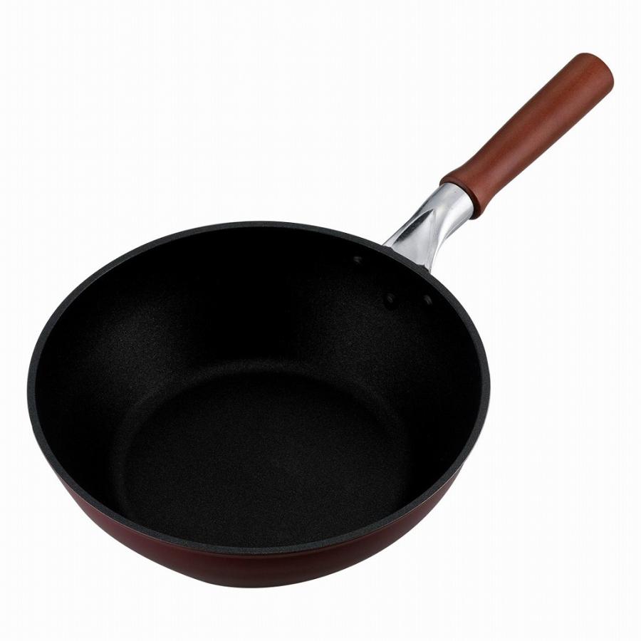 下村企販 日本製 凜 深型 フライパン 24cm ガス 炒め物 揚げ物