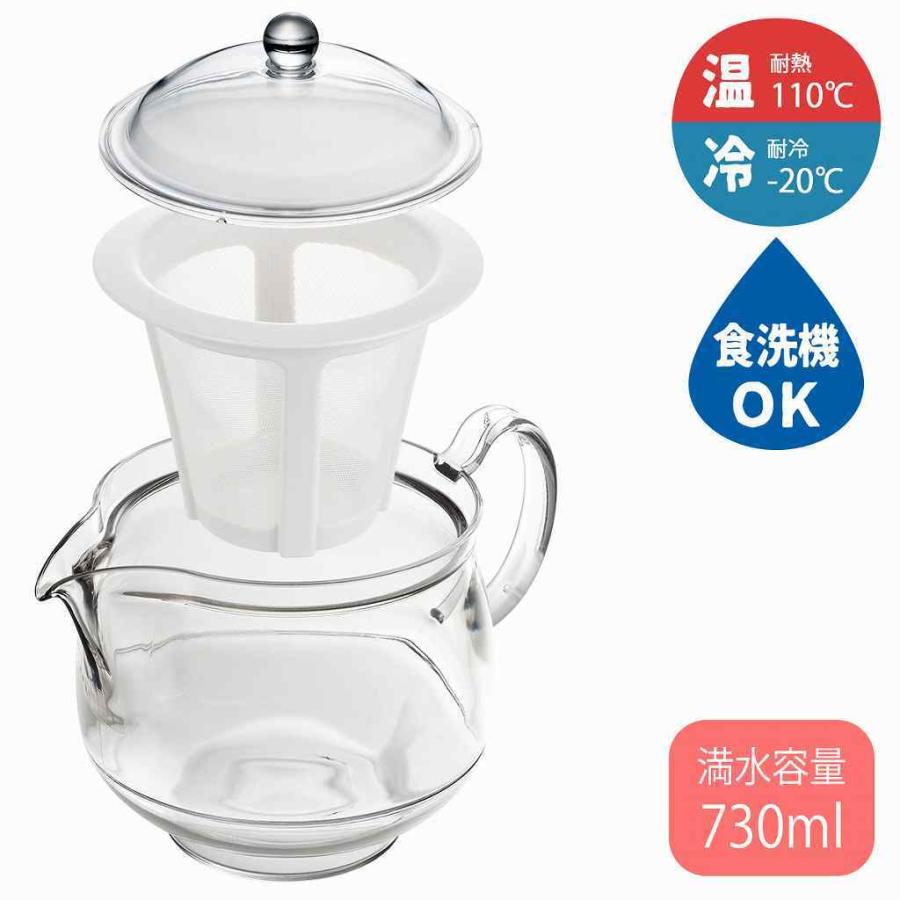 クリア ティーポット LL ポリエステルメッシュ ストレーナー 日本製