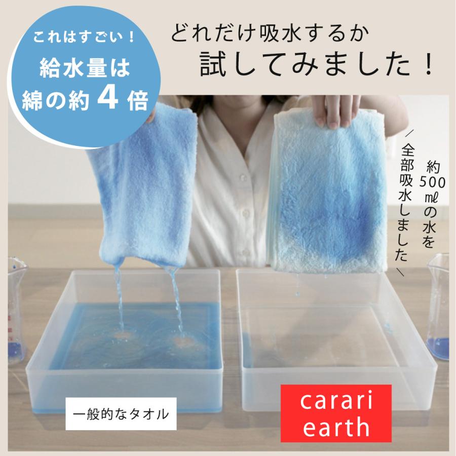 carariearth バスタオル ベージュ 120×60 マイクロファイバー 吸水性