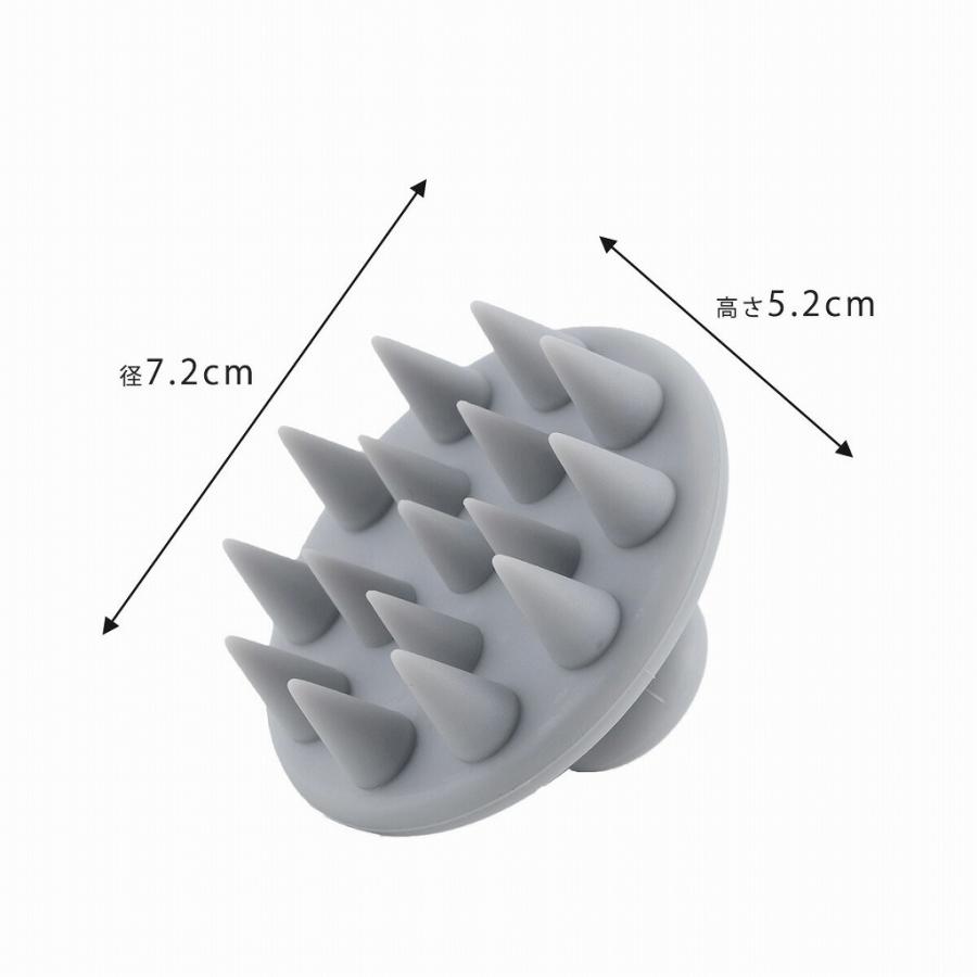 下村企販 シリコン シャンプー ブラシ ライトグレー 日本製 ヘッドスパ