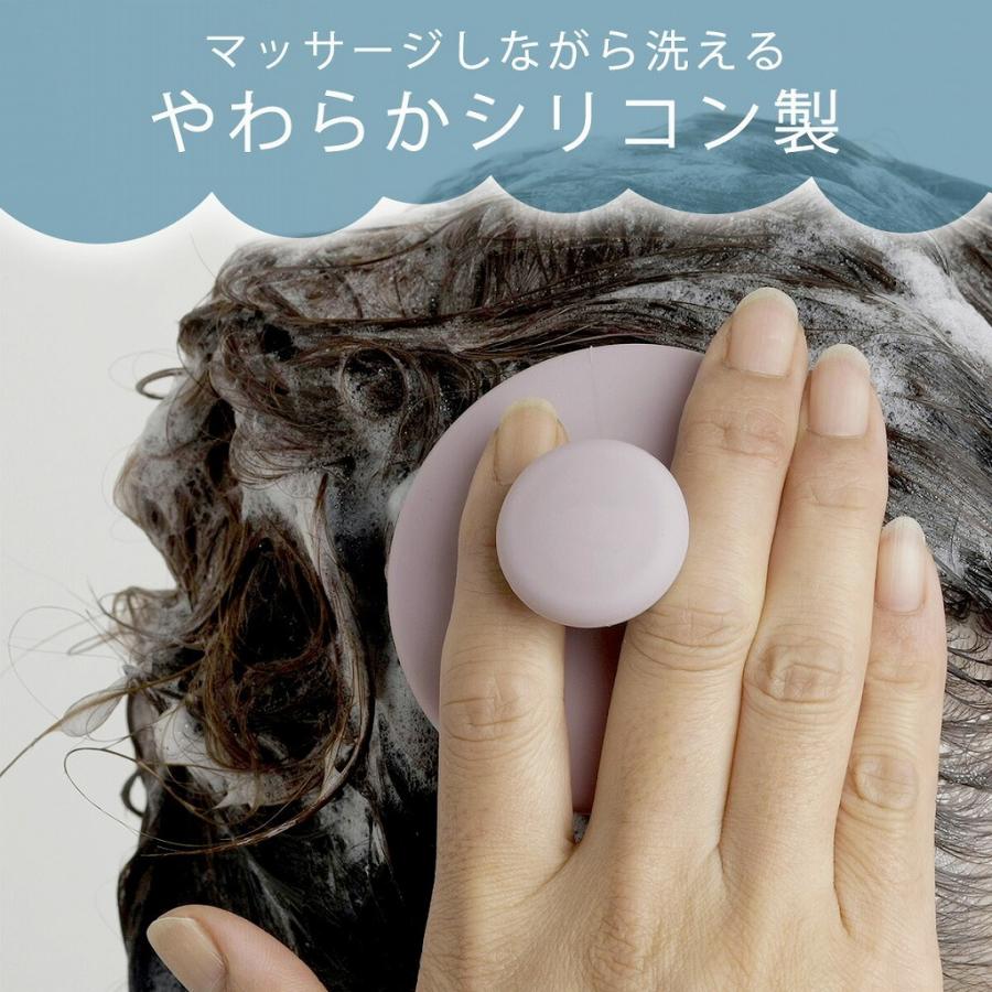 下村企販 シリコン シャンプー ブラシ ピンクベージュ 日本製
