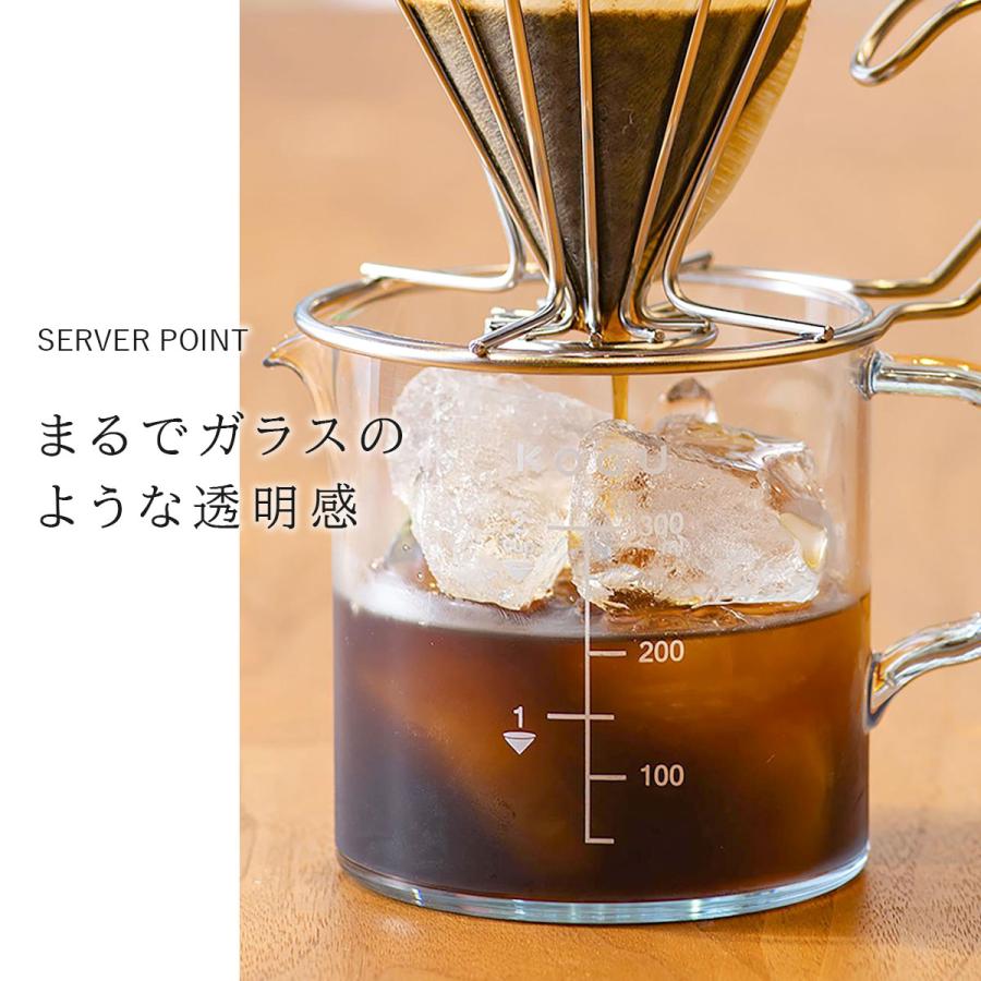 珈琲考具 割れにくい サーバー スマート 300ml コーヒーサーバー 日本製 耐久性 軽量 クリア ドリップサーバー 割れない  キャンプ アウトドア  食洗機対応 | 珈琲考具 | 02