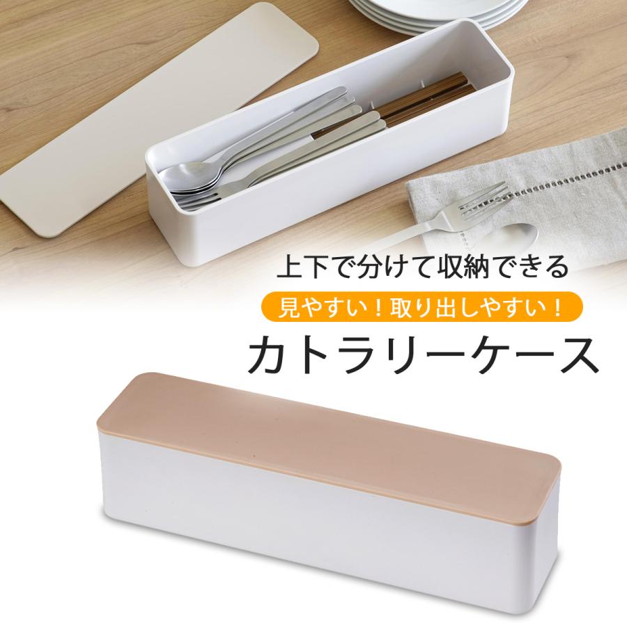 分けて 収納できる カトラリーケース 日本製 2段式 箸入れ 引き出し
