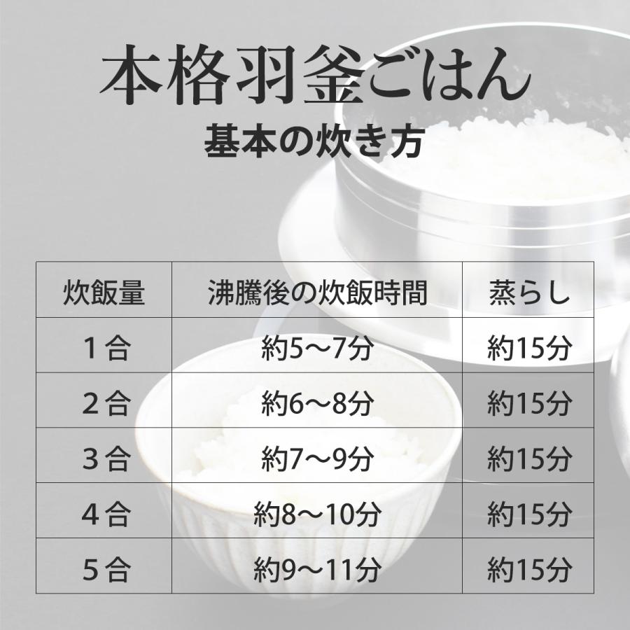 釜炊き三昧 極 5合炊き 日本製 本格 羽釜 かまど炊き ガス専用 お米