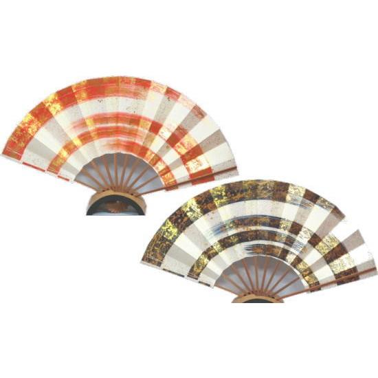 尺舞≪手引かすみ　手押し箔≫朱・紺　スス竹◇1尺【舞扇子】【尺扇子】化粧箱なし【舞扇】京扇子【尺舞扇】扇子【尺扇】552　553 尺舞≪手引かすみ 手押し箔≫朱・紺 スス竹◇1尺【舞扇子】【尺扇子