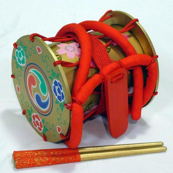 ＊金鞨鼓（きんかっこ）バチ付【踊り用小道具】【送料無料】