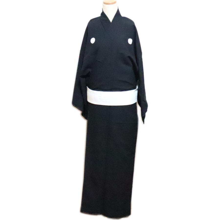 仕立上 男物 無地 “胴抜仕立”≪黒 紋抜き 八掛水地金箔≫八掛仕立