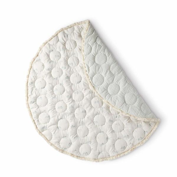 しもやな商店 円型 洗える 厚手 フリンジ 寝相アート ハンドメイド ベビー プレイマット おしゃれ 北欧風 厚手 北欧風 月齢フ 洗える Pehr ペア