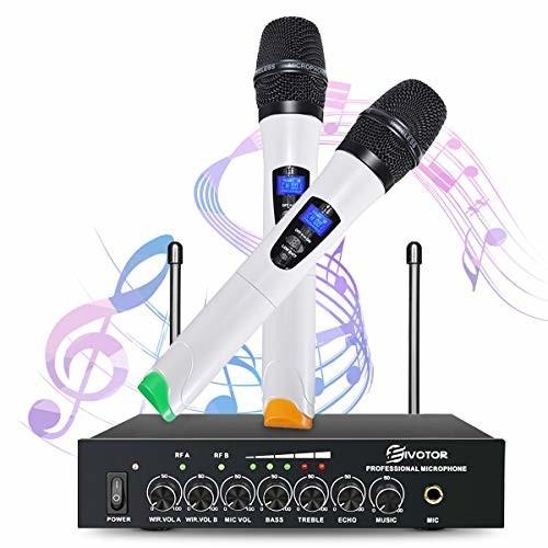 カラオケマイク Eivotor マイクセット ワイヤレスマイク 技適認証済みプロ 二重チャンネル Uhf無線マイク マイ しもやな商店 通販 Yahoo ショッピング