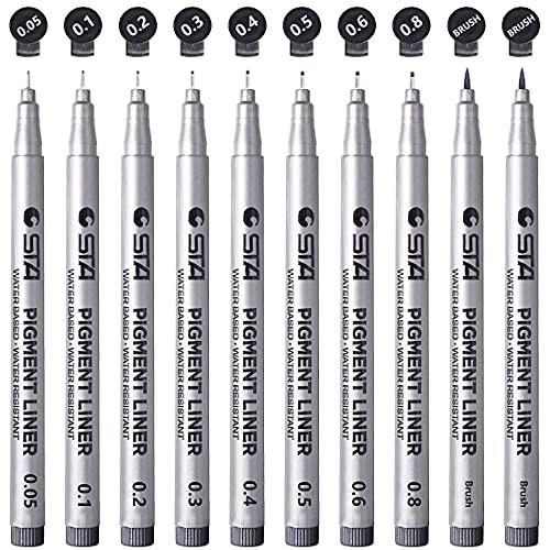 Kxf 10本 ニードルペン フックラインのペン 針管 漫画用ペン 防水 手書き柔らかい 絵画 描画用ブラックセット しもやな商店 通販 Yahoo ショッピング
