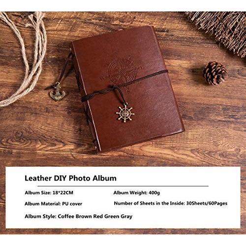 Diy写真集スクラップブックフォトアルバム手作りの革製メモリブック60ページの卒業 記念日 誕生日 バレ しもやな商店 通販 Yahoo ショッピング