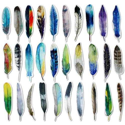 Hanairo しおり ブックマーク 可愛い 綺麗 高品質な紙 鳥の羽根 30枚 Br Productions