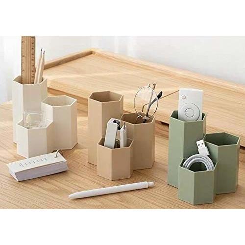 ペン立て おしゃれ 六角形 卓上収納 デスクオーガナイザー 化粧品収納ボックス 文具収納 多機能分類箱 小物 しもやな商店 通販 Yahoo ショッピング