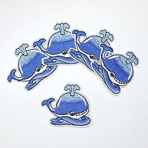 ワッペン アイロン 刺繍 おしゃれ アップリケ 保育園 幼稚園 などの目印に使いやすい 5枚セット クジラ しもやな商店 通販 Yahoo ショッピング