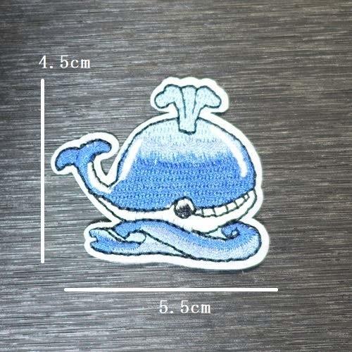 ワッペン アイロン 刺繍 おしゃれ アップリケ 保育園 幼稚園 などの目印に使いやすい 5枚セット クジラ しもやな商店 通販 Yahoo ショッピング